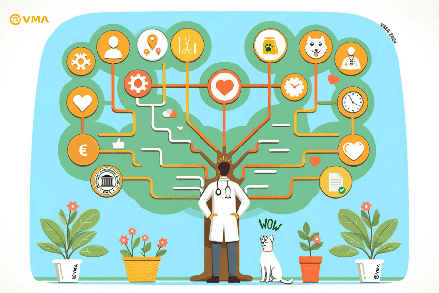 Veterinario y gerente decidiendo “el mejor camino” para su clínica (VMA Team)